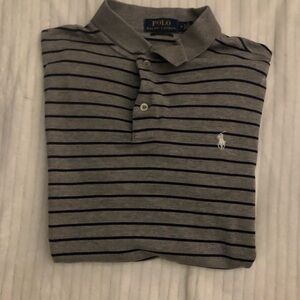 Polo by Ralph Lauren Gray Striped Men's Shirt